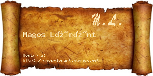 Magos Lóránt névjegykártya
